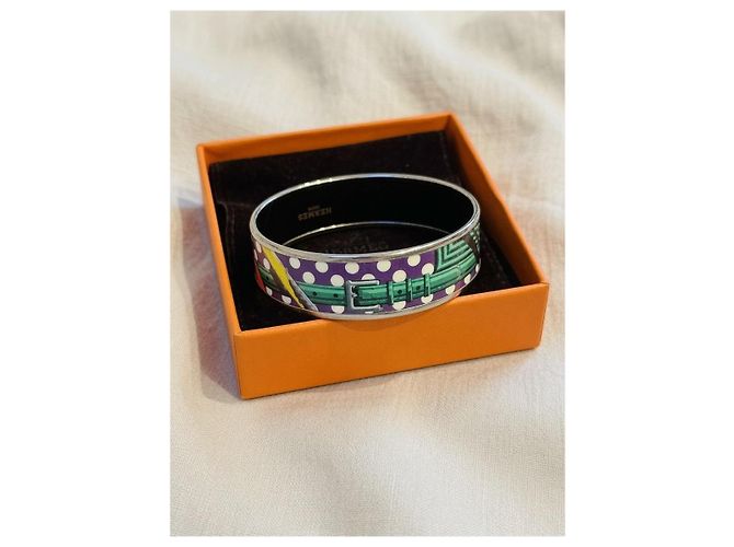 Hermès Collier de Chien Armband Weiß Rot Mehrfarben Grün Lila Gelb - Ansicht 4