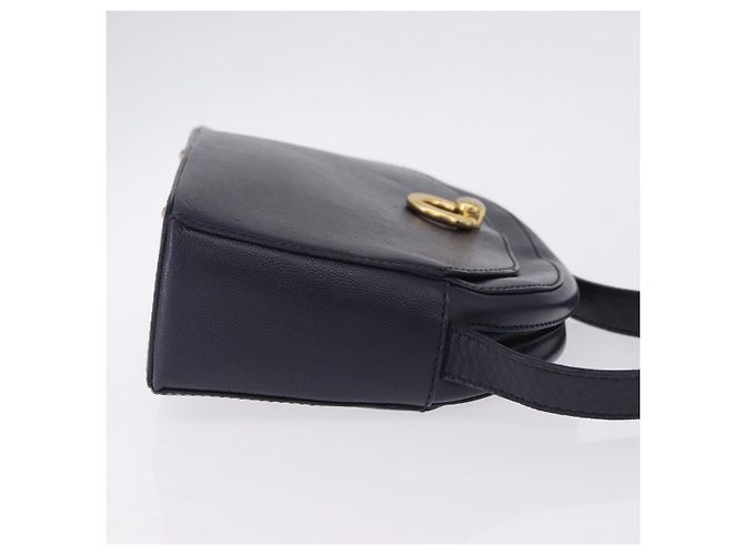 Céline Celine Pelle Vintage Blu navy - vista 3