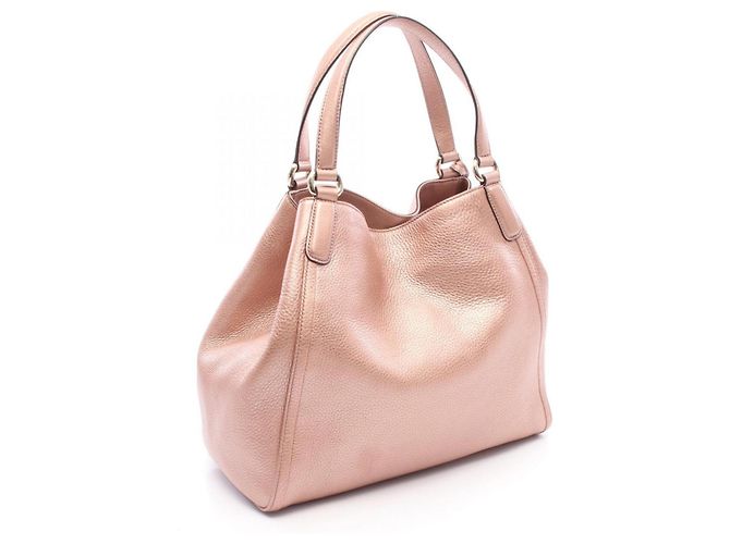 Borsa Tote Gucci Soho Cellarius Interlocking G Metallic Rosa Metallico - vista 2