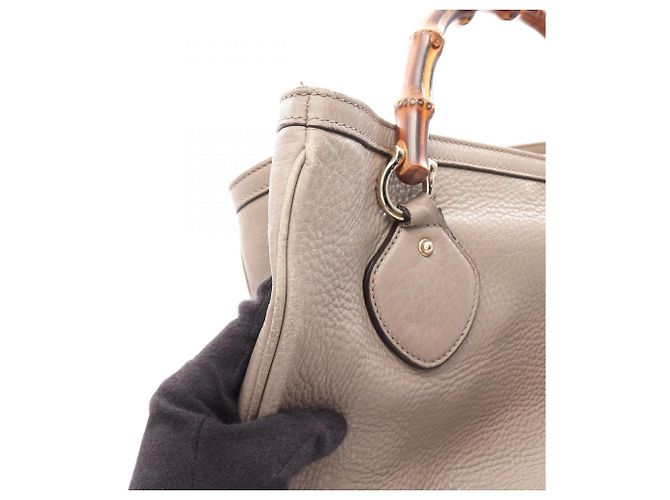 Borsa Tote Gucci Bamboo Beige - vista 13