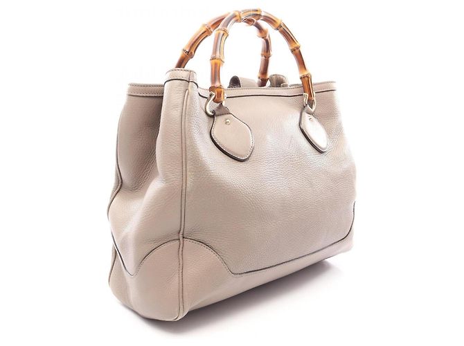 Borsa Tote Gucci Bamboo Beige - vista 2