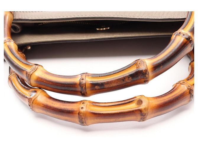Borsa Tote Gucci Bamboo Beige - vista 20