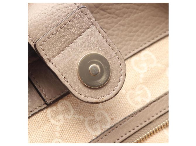 Borsa Tote Gucci Bamboo Beige - vista 5