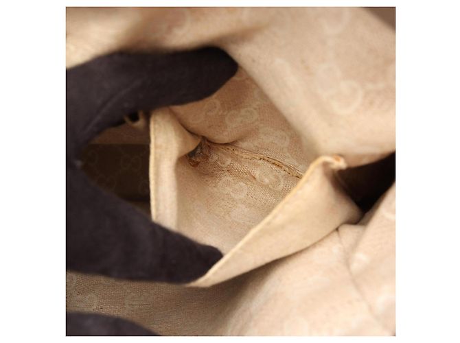 Borsa Tote Gucci Bamboo Beige - vista 7