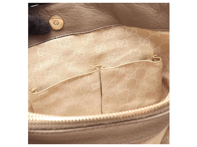 Borsa Tote Gucci Bamboo Beige - vista 8