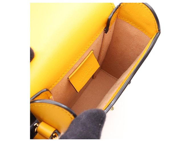 Mini borsa Gucci Horsebit 1955 Giallo - vista 3