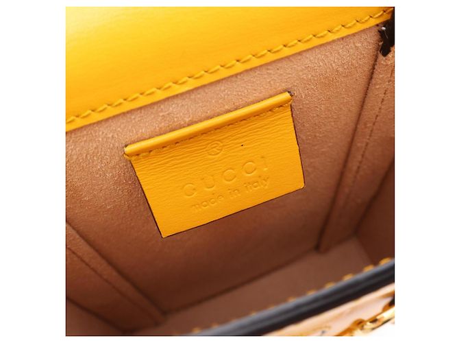 Mini borsa Gucci Horsebit 1955 Giallo - vista 4