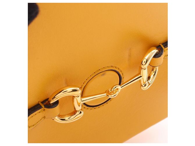 Mini borsa Gucci Horsebit 1955 Giallo - vista 8