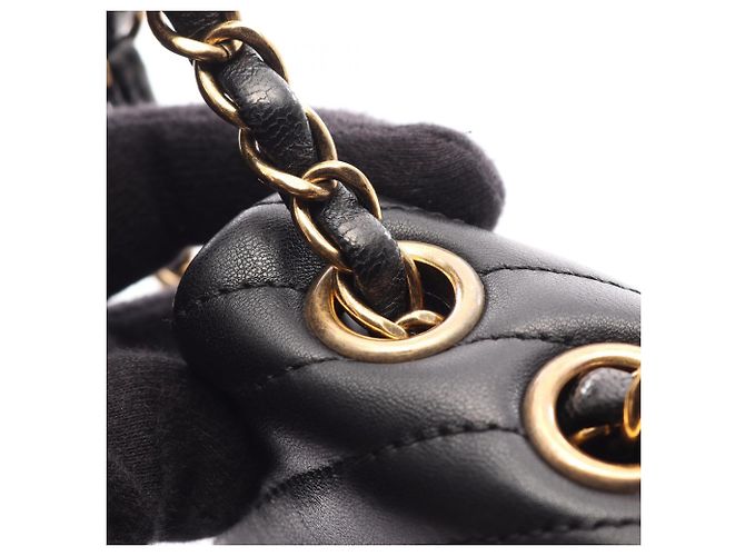Borsa a tracolla Chanel Pagoda Flap Design Stitch Nero - vista 10