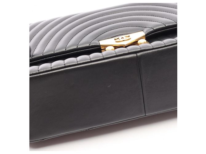 Borsa a tracolla Chanel Pagoda Flap Design Stitch Nero - vista 7