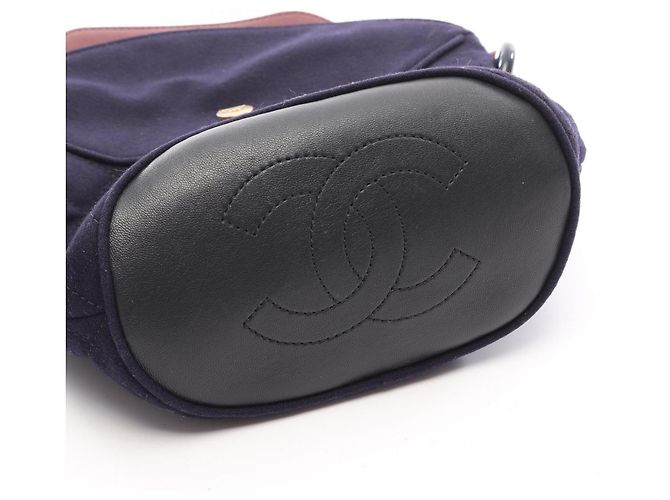 Borsa a tracolla Chanel Paris Hamburg Blu navy - vista 11