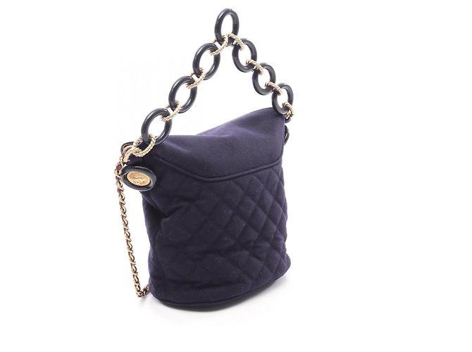 Borsa a tracolla Chanel Paris Hamburg Blu navy - vista 2