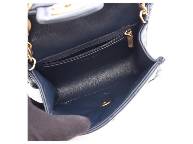 Borsa a Spalla Chanel Matelassé Navy Blu navy - vista 3