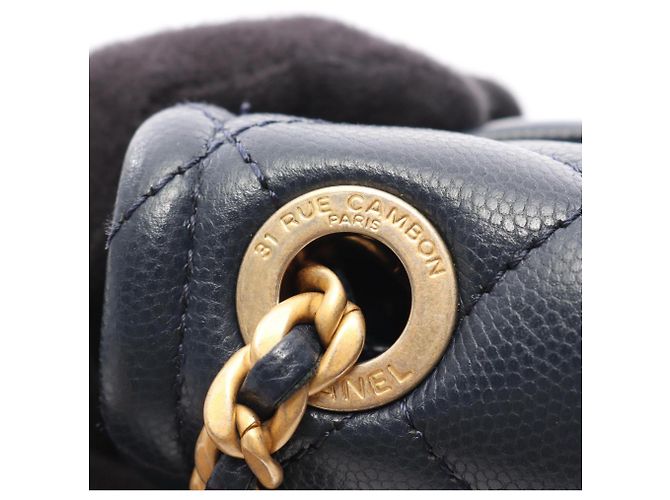 Borsa a Spalla Chanel Matelassé Navy Blu navy - vista 8