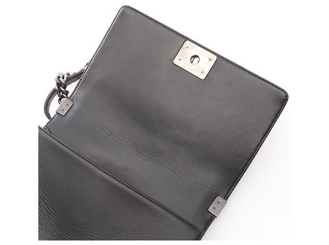 Borsa Chanel Boy in agnello nero - vista 12