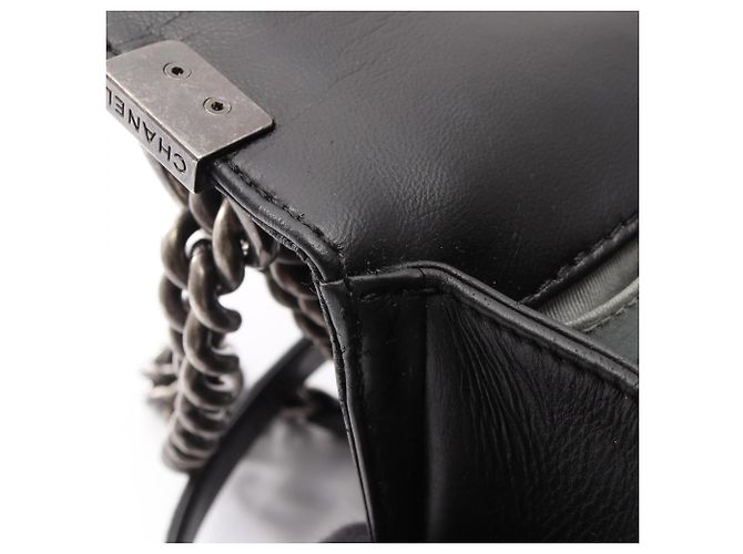 Borsa Chanel Boy in agnello nero - vista 13