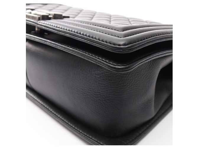 Borsa Chanel Boy in agnello nero - vista 8