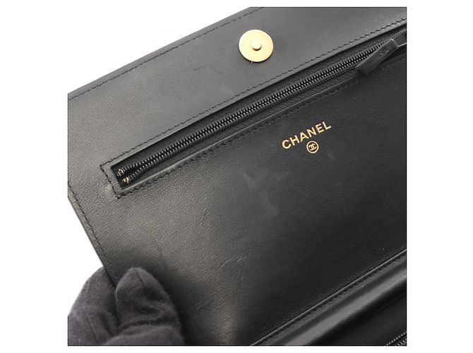 Borsa a tracolla Boy in agnello nero Chanel - vista 6