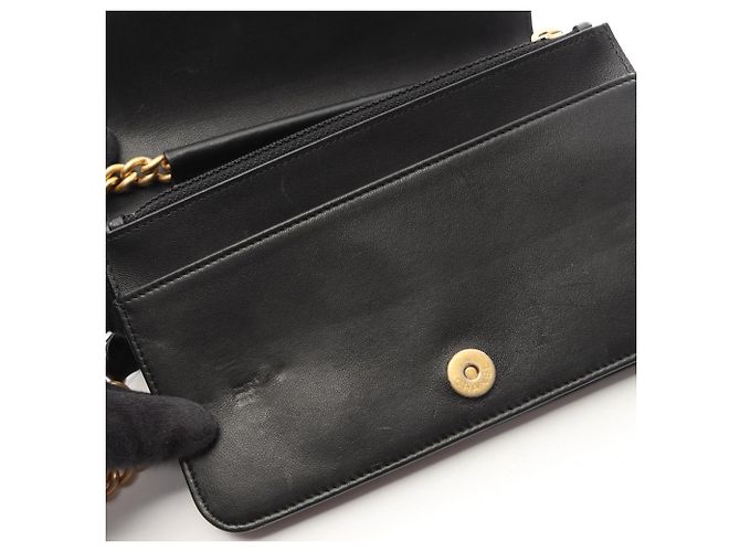 Borsa a tracolla Boy in agnello nero Chanel - vista 7
