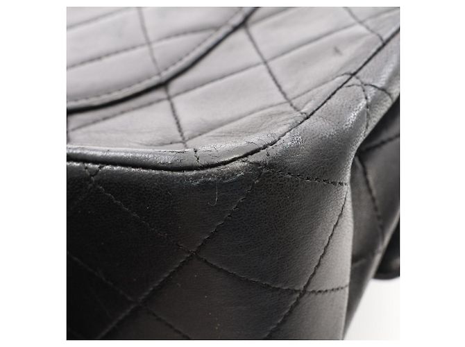Chanel Matelassé Double Flap Schultertasche Schwarz - Ansicht 10