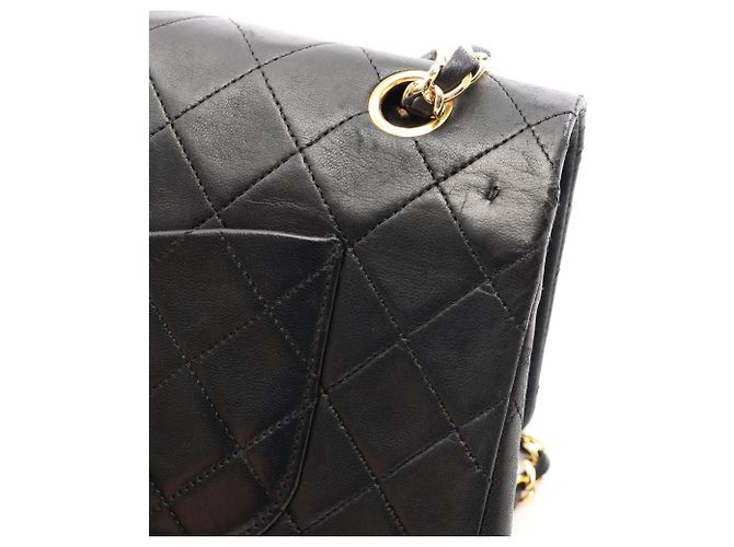 Chanel Matelassé Double Flap Schultertasche Schwarz - Ansicht 11