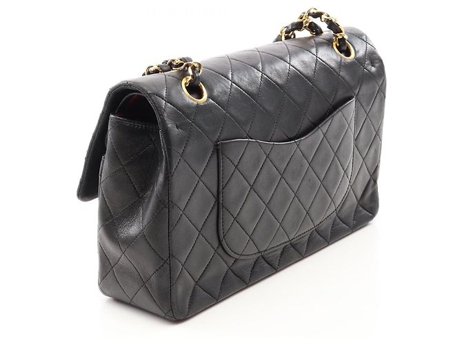 Chanel Matelassé Double Flap Schultertasche Schwarz - Ansicht 2