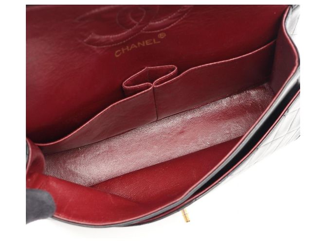 Chanel Matelassé Double Flap Schultertasche Schwarz - Ansicht 3