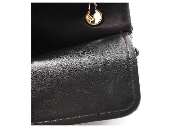 Chanel Matelassé Double Flap Schultertasche Schwarz - Ansicht 7
