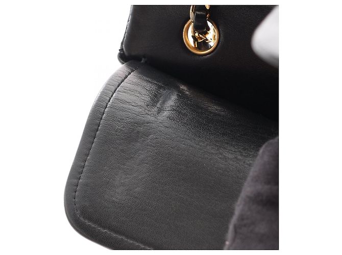 Chanel Matelassé Double Flap Schultertasche Schwarz - Ansicht 8
