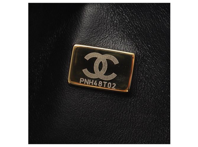 Borsa a tracolla Chanel Matelassé Double Flap Nero Bianco - vista 5