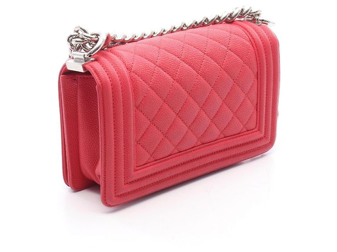 Bolso de Hombro Chanel Boy Small Roja - vista 2