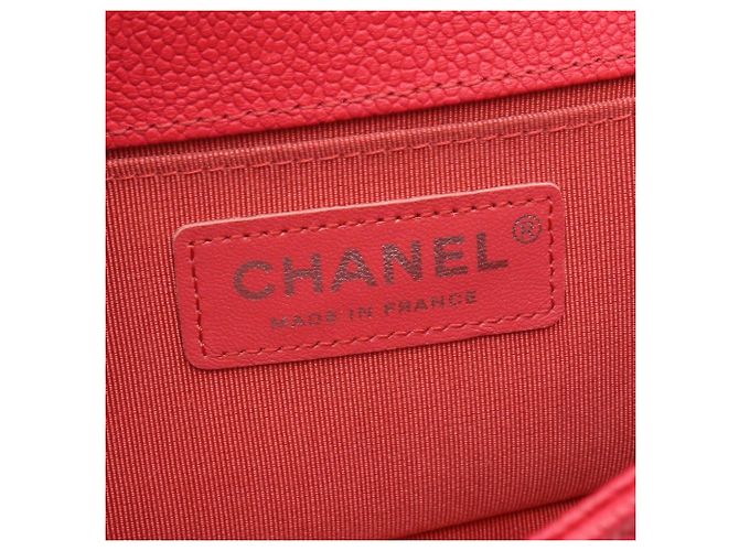 Bolso de Hombro Chanel Boy Small Roja - vista 4