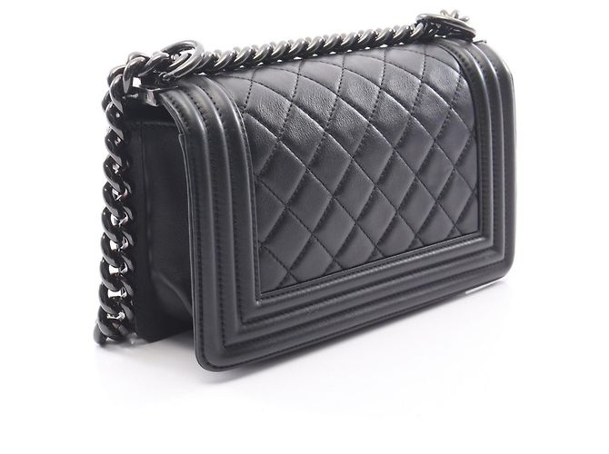 Borsa a Spalla Chanel Boy Small Nero - vista 2