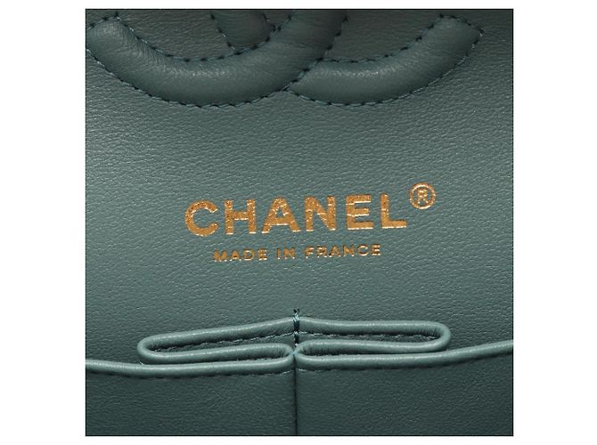 Timeless Borsa Chanel Matelassé Double Flap Verde - vista 4