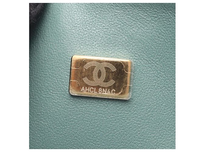 Timeless Borsa Chanel Matelassé Double Flap Verde - vista 5