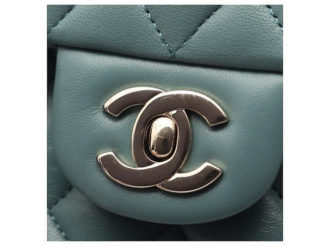 Timeless Borsa Chanel Matelassé Double Flap Verde - vista 7