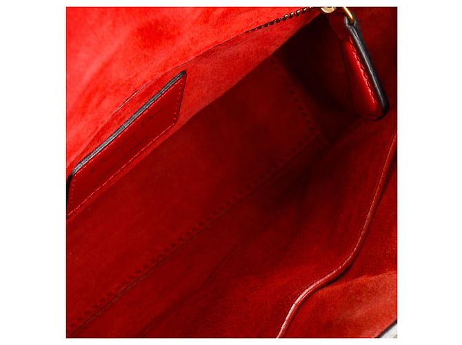 DIOR - Borsa a tracolla Lady Dior Small in pelle stropicciata rossa Rosso - vista 9