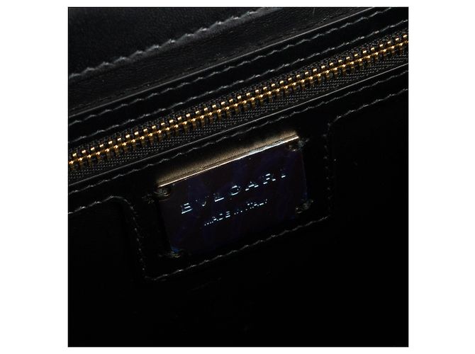 Autre Marque BULGARI - Borsa a tracolla Serpenti Bulgari in pelle liscia nera Nero - vista 6