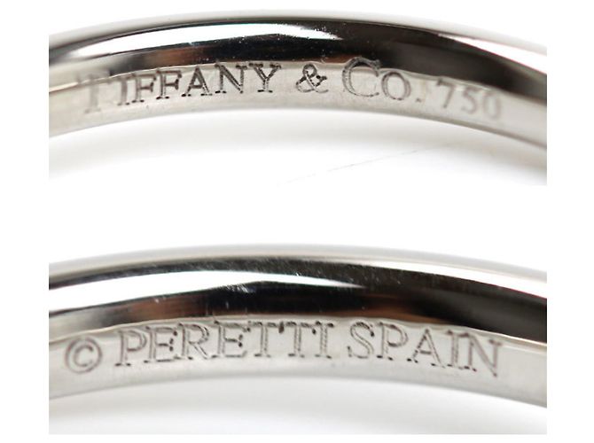 Anello a fascia curva in oro bianco 18K e diamanti Tiffany & Co. - vista 5