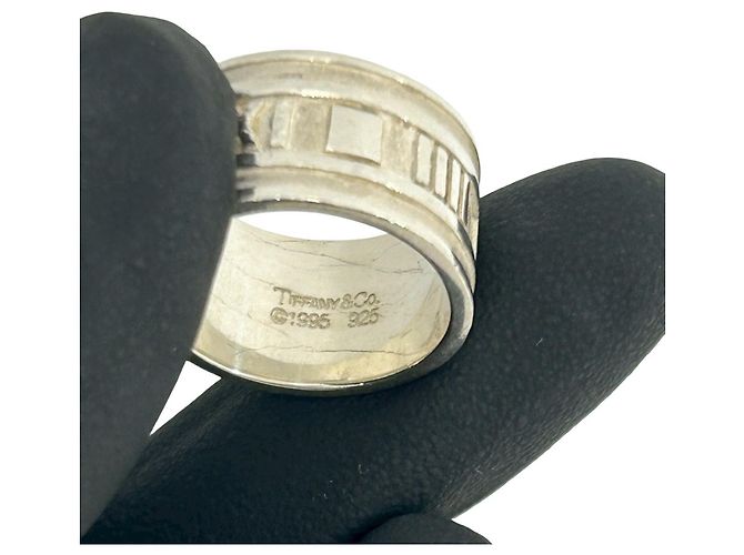 Tiffany & Co Anello Tiffany Vintage Wide Atlas Argento - vista 3