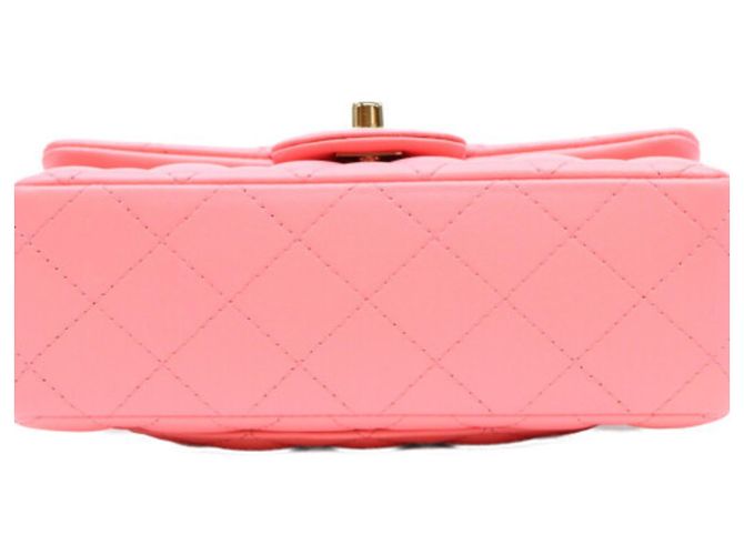 Borsa a tracolla Chanel Mini Matelassé in agnello Rosa - vista 5
