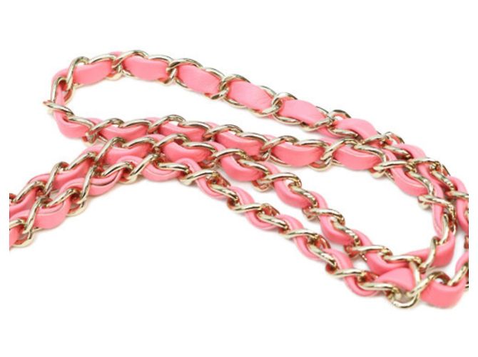 Borsa a tracolla Chanel Mini Matelassé in agnello Rosa - vista 7