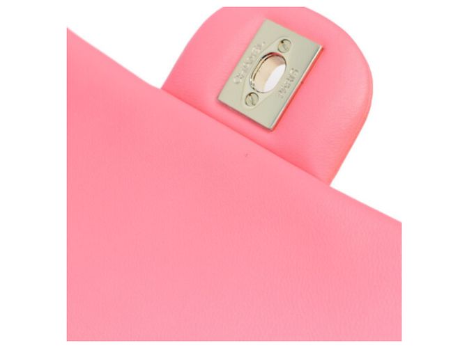Borsa a tracolla Chanel Mini Matelassé in agnello Rosa - vista 8