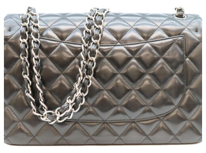 Chanel Lambskin Double Flap Shoulder Bag Brown - view 3