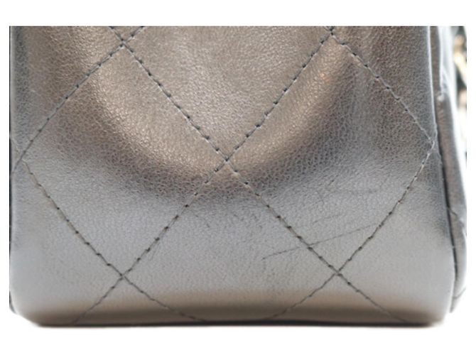 Chanel Lambskin Double Flap Shoulder Bag Brown - view 8