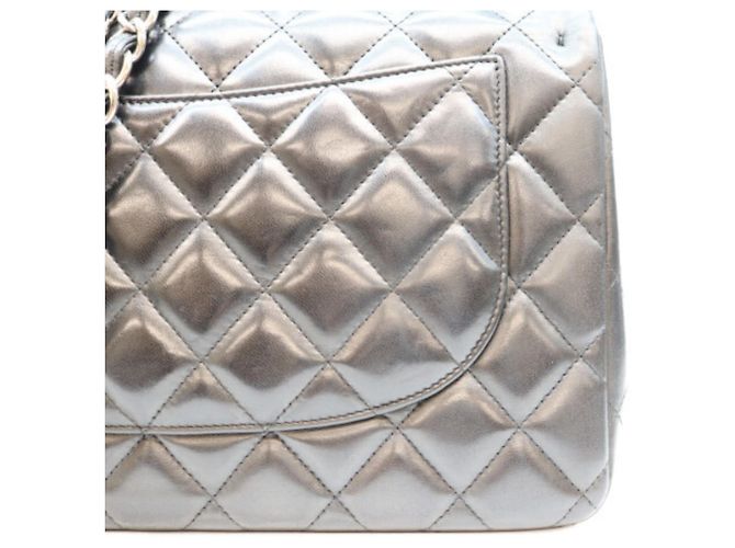 Chanel Lambskin Double Flap Shoulder Bag Brown - view 9