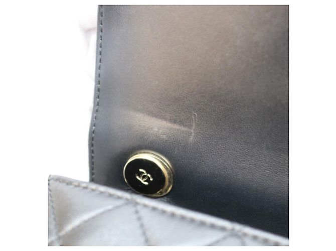 Borsa a tracolla mini Chanel Lambskin Trendy CC Nero - vista 12