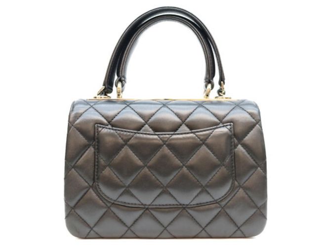 Borsa a tracolla mini Chanel Lambskin Trendy CC Nero - vista 3
