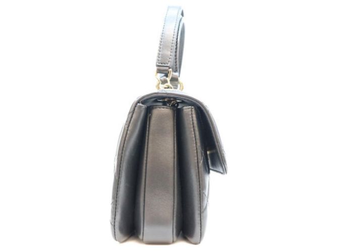 Borsa a tracolla mini Chanel Lambskin Trendy CC Nero - vista 4