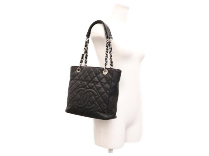 CHANEL A20994 Caviar PST Tote Bag Nero - vista 12